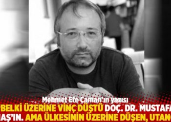 “Belki üzerine vinç düştü Doç. Dr. Mustafa Çamaş’ın. Ama ülkesinin üzerine düşen, utançtı”