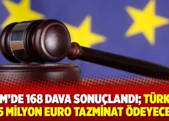 AİHM’de 168 dava sonuçlandı; Türkiye 1,5 milyon euro tazminat ödeyecek
