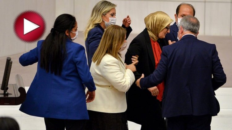 AKP’li vekil Belgin Uygur Meclis kürsüsünde fenalaştı