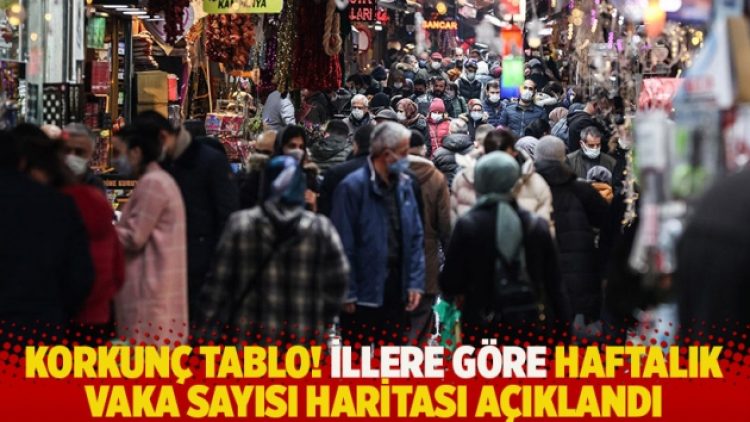 Korkunç tablo! İllere göre haftalık vaka sayısı haritası açıklandı