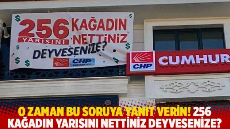O zaman bu soruya yanıt verin! 256 kağadın yarısını nettiniz deyvesenize?