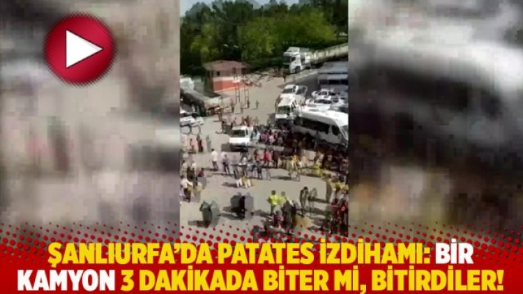 Şanlıurfa’da patates izdihamı: Bir kamyon 3 dakikada biter mi, bitirdiler!