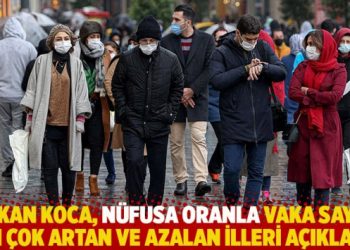 Bakan Koca, nüfusa oranla vaka sayısı en çok artan ve azalan illeri açıkladı