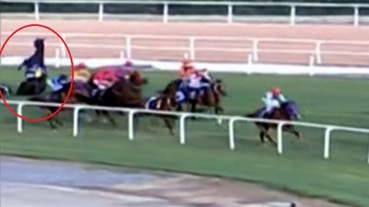 Adana’da at yarışında feci kaza… İki jokeyde kırıklar var