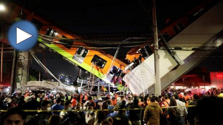 Meksika’da metro köprüsü yolun üzerine yıkıldı: 20 ölü