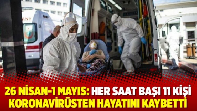 26 Nisan-1 Mayıs: Her saat başı 11 kişi koronavirüsten hayatını kaybetti