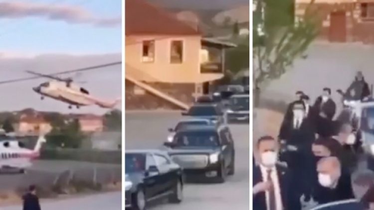 Erdoğan, köy evine iftara giderken… İki helikopter, onlarca zırhlı araç
