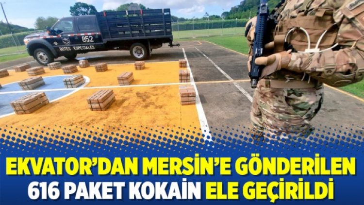 Ekvator’dan Mersin’e gönderilen 616 paket kokain ele geçirildi
