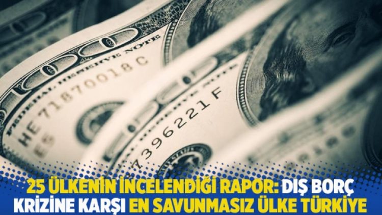 25 ülkenin incelendiği rapor: Dış borç krizine karşı en savunmasız ülke Türkiye