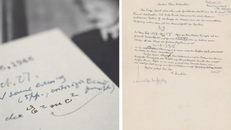 Einstein’in el yazısıyla yazdığı E=mc²’li mektup rekor fiyata satışa çıkıyor