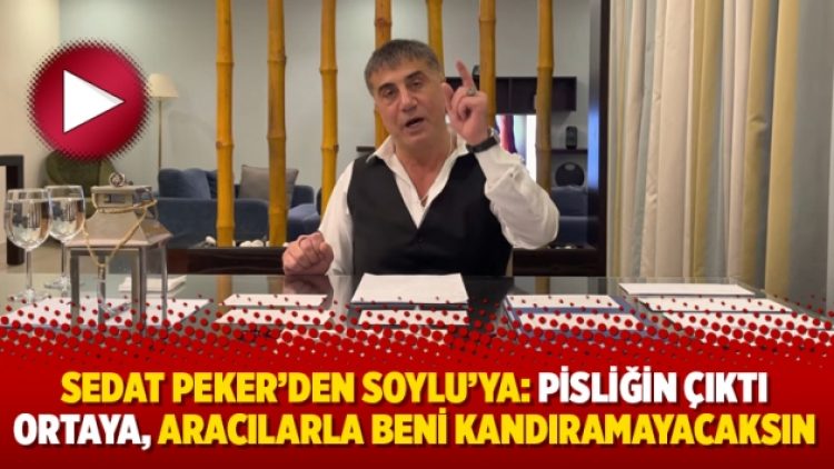 Sedat Peker’den Soylu’ya: Pisliğin çıktı ortaya, aracılarla beni kandıramayacaksın