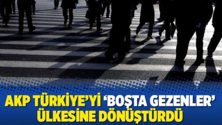 AKP Türkiye’yi ‘boşta gezenler’ ülkesine dönüştürdü