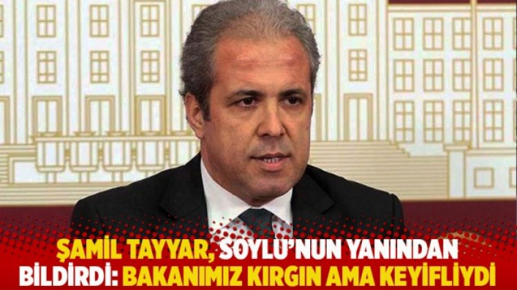 Şamil Tayyar, Soylu’nun yanından bildirdi: Bakanımız kırgın ama keyifliydi