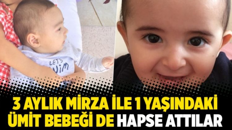 3 aylık Mirza ile 1 yaşındaki Ümit bebeği de hapse attılar