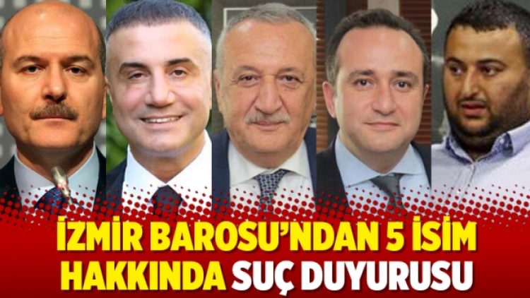 İzmir Barosu’ndan 5 isim hakkında suç duyurusu