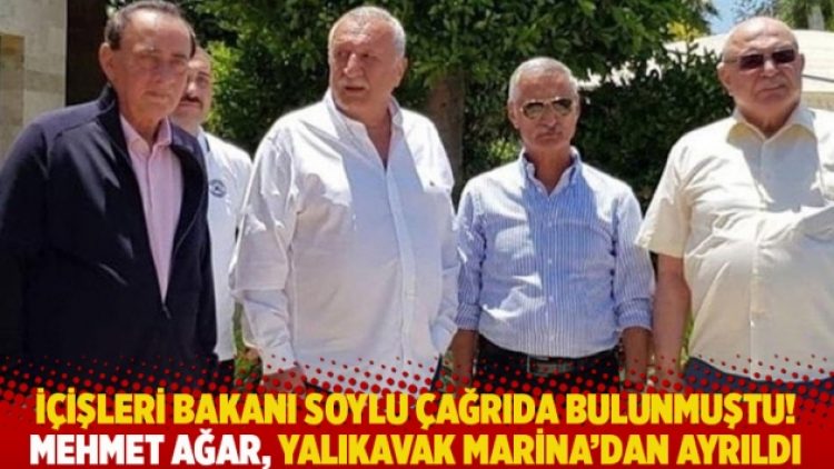 İçişleri Bakanı Soylu çağrıda bulunmuştu! Mehmet Ağar, Yalıkavak Marina’dan ayrıldı