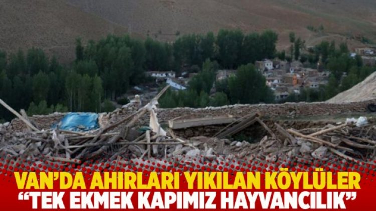 Van’da ahırları yıkılan köylüler: Tek ekmek kapımız hayvancılık