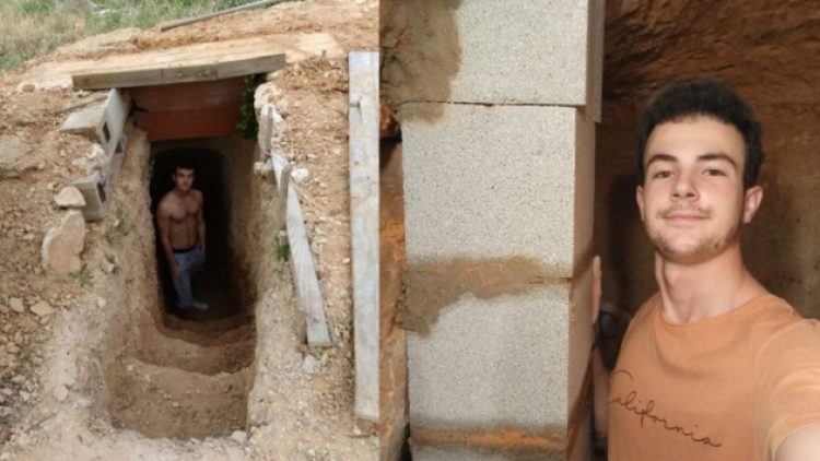 Ailesine kızan genç 6 yıl boyunca yeraltında kendine ev kazdı