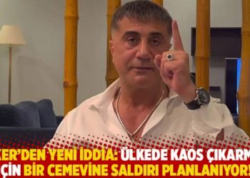Peker’den yeni iddia: Ülkede kaos çıkarmak için bir cemevine saldırı planlanıyor!