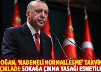 Erdoğan, ‘kademeli normalleşme’ takvimini açıkladı: Sokağa çıkma yasağı esnetildi