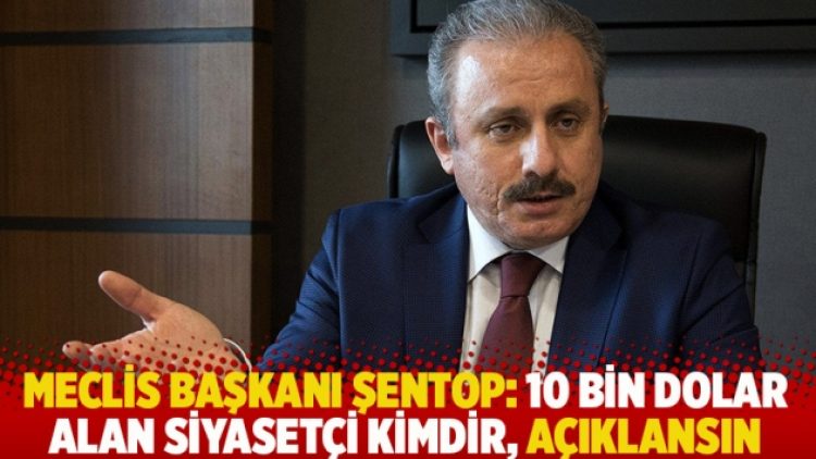 Meclis Başkanı Şentop: 10 bin dolar alan siyasetçi kimdir, açıklansın