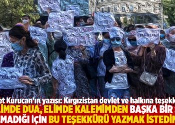 “Dilimde dua, elimde kalemimden başka bir şey olmadığı için bu teşekkürü yazmak istedim”