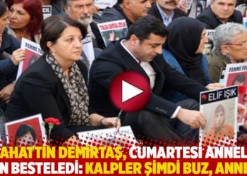 Selahattin Demirtaş, Cumartesi Anneleri için besteledi: Kalpler şimdi buz, anne….