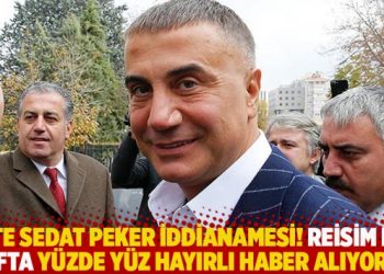 İşte Sedat Peker iddianamesi! Reisim bu hafta yüzde yüz hayırlı haber alıyoruz