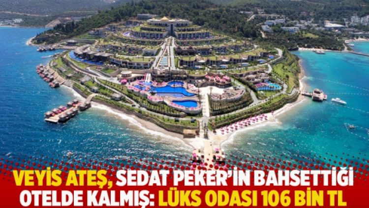 Veyis Ateş, Sedat Peker’in bahsettiği otelde kalmış: Lüks odası 106 bin TL
