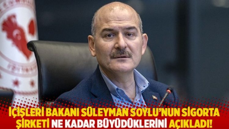 Süleyman Soylu’nun sigorta şirketi ne kadar büyüdüklerini açıkladı