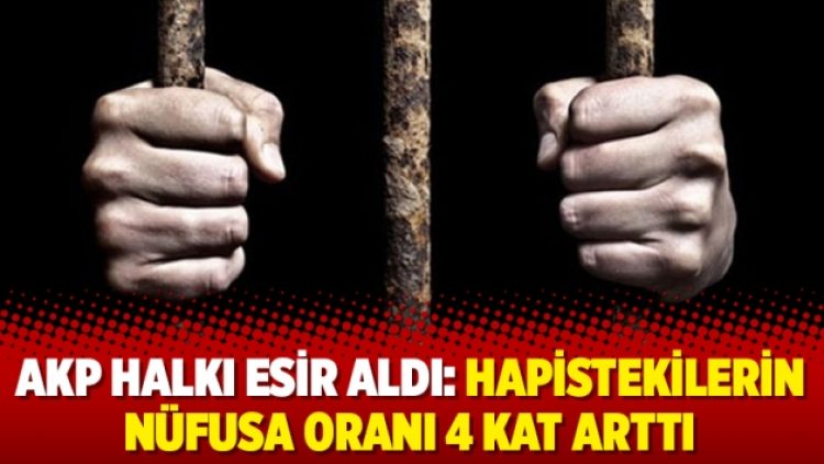 AKP halkı esir aldı: Hapistekilerin nüfusa oranı 4 kat arttı
