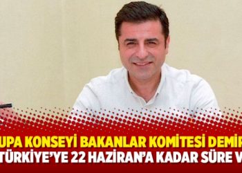 Avrupa Konseyi Bakanlar Komitesi Demirtaş için Türkiye’ye 22 Haziran’a kadar süre verdi