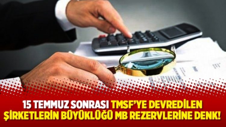 15 Temmuz sonrası TMSF’ye devredilen şirketlerin büyüklüğü MB rezervlerine denk!