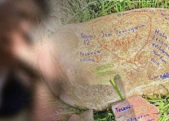 Parktaki taşa ‘tecavüz’ notu yazan çocuk bulundu