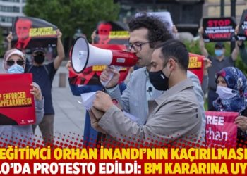 Eğitimci Orhan İnandı’nın kaçırılması Oslo’da protesto edildi: BM kararına uyun!