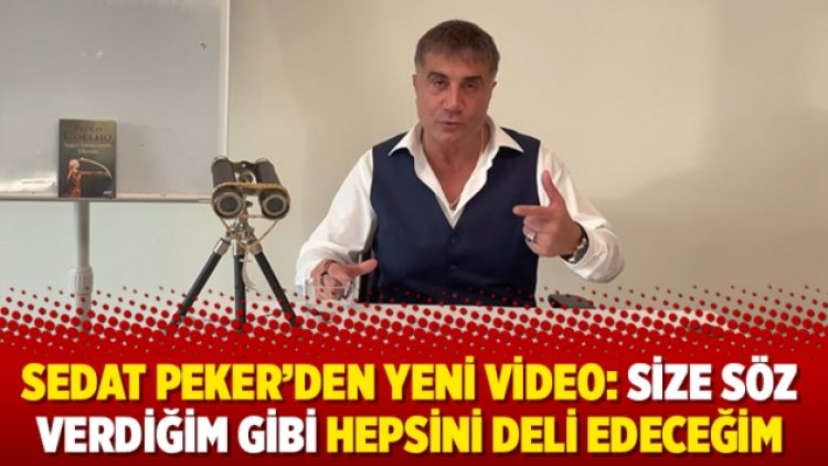 Sedat Peker’den yeni video: Size söz verdiğim gibi hepsini deli edeceğim