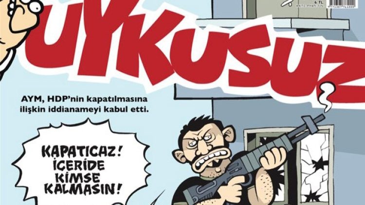 Uykusuz’dan HDP’ye yönelik saldırıyla ilgili çarpıcı kapak