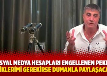 Sosyal medya hesapları engellenen Peker: Bildiklerimi gerekirse dumanla paylaşacağım