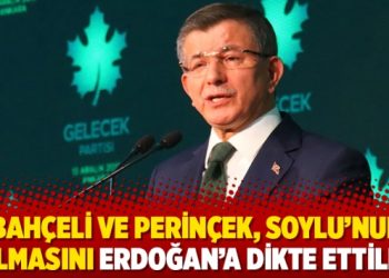 ‘Bahçeli ve Perinçek, Soylu’nun kalmasını Erdoğan’a dikte ettiler’