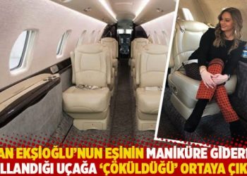 Cihan Ekşioğlu’nun eşinin maniküre giderken kullandığı uçağa ‘çöküldüğü’ ortaya çıktı!