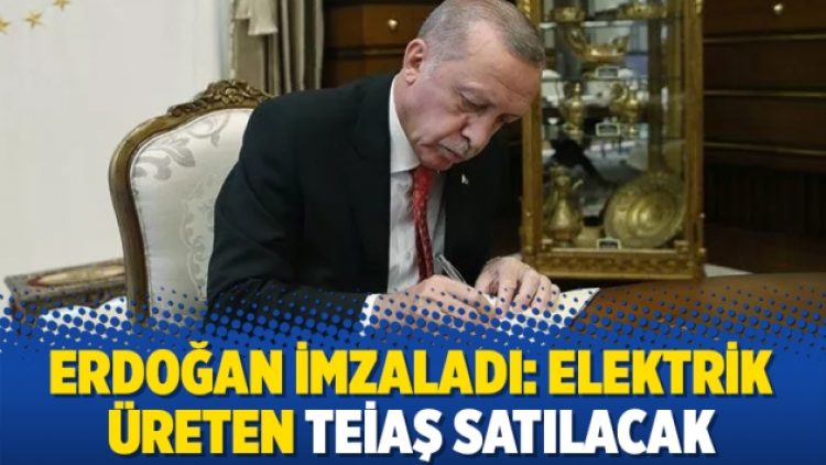Erdoğan imzaladı: Elektrik üreten TEİAŞ satılacak