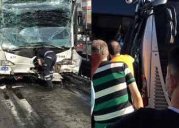 İstanbul’da iki metrobüs çarpıştı: Çok sayıda yaralı var