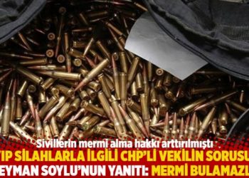 Kayıp silahlarla ilgili CHP’li vekilin sorusuna Soylu’nun yanıtı: Mermi bulamazlar