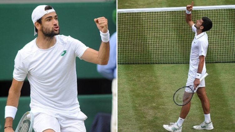 Wimbledon’da tek erkekler finalinin ismi belli oldu: Berrettini-Djokovic