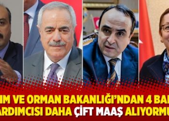 Tarım ve Orman Bakanlığı’ndan 4 bakan yardımcısı daha çift maaş alıyormuş