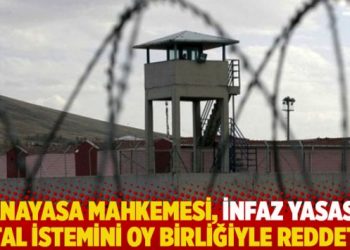 Anayasa Mahkemesi, İnfaz Yasası iptal istemini oy birliğiyle reddetti
