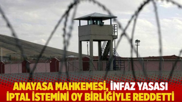 Anayasa Mahkemesi, İnfaz Yasası iptal istemini oy birliğiyle reddetti