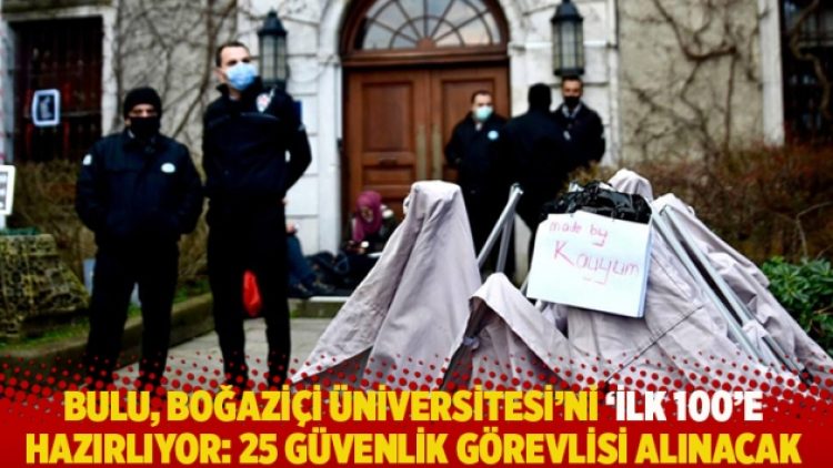 Bulu, Boğaziçi Üniversitesi’ni ‘ilk 100’e hazırlıyor: 25 güvenlik görevlisi alınacak