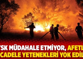 ‘TSK müdahale etmiyor, afetle mücadele yetenekleri yok edildi’