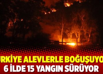 Türkiye alevlerle boğuşuyor: 6 ilde 15 yangın sürüyor